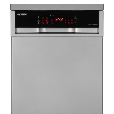 ARDESTO Посудомийна машина, 10компл., А++, 45см, дисплей, гігієн.обробка, сріблястий