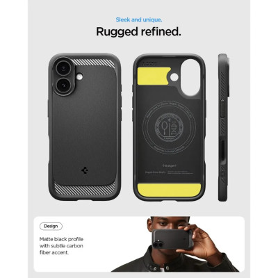 Spigen Чохол Spigen для iPhone 17, Rugged Armor MagFit, Matte Black