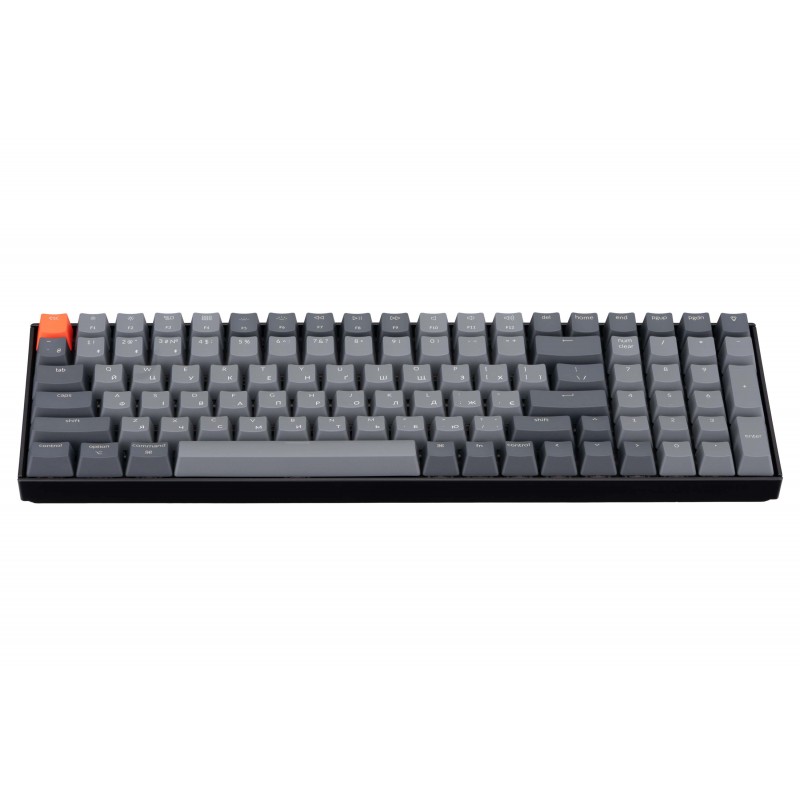 Keychron Клавіатура механічна K4 100Key, Gateron G PRO Brown, BT/USB-A, EN/UKR, RGB, Чорний