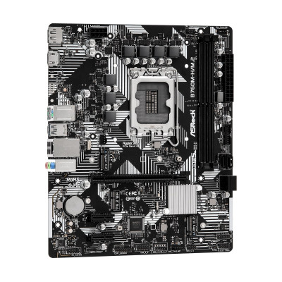 ASRock Материнська плата B760M-H/M.2 s1700 B760 2xDDR5 M.2 HDMI DP mATX