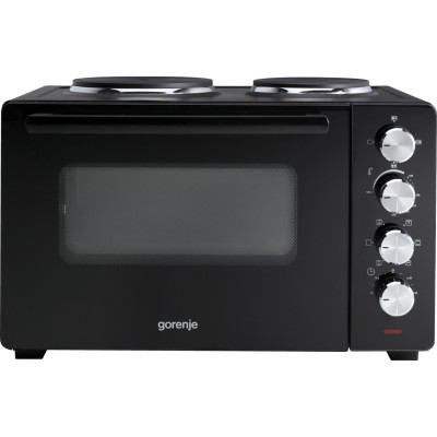 Gorenje Міні піч, 30л, 52x32х40.5см, 2 електричні конф., чорний