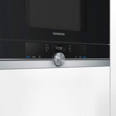 Siemens Вбудовувана мікрохвильова піч BE634RGS1 - 21л/900Ват/TFT дисплей/нерж. сталь