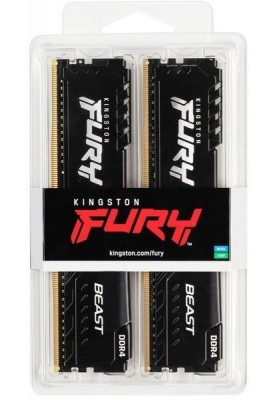 Kingston Пам'ять ПК DDR4 32GB KIT (16GBx2) 3200 FURY Beast Black