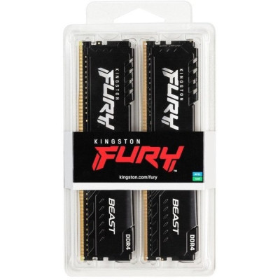 Kingston Пам'ять ПК DDR4 32GB KIT (16GBx2) 3200 FURY Beast Black