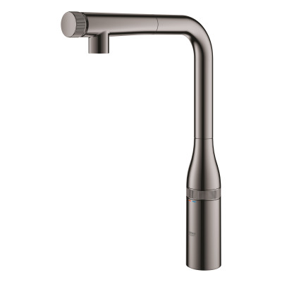 Grohe Змішувач для кухні Essence Smart Control, довж.виливу - 199мм, поворотний/витяжний, вентиль/кнопка, графіт