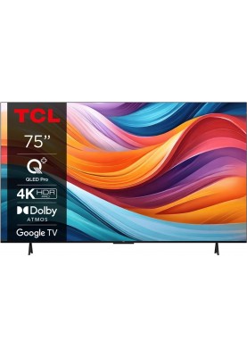 TCL Телевізор 75" QLED 4K 60Hz Smart Google TV Titan