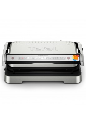 Tefal Гриль прижимний OptiGrill 2in1 XL 2200Вт, темп. режимів-4, з`ємні пластини, сенсор товщини продуктів, метал