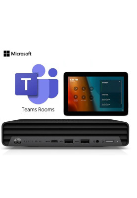 Poly Система конференц-зв'язку Microsoft Teams Rooms Base Kit HP Mini PC_GC8_Cat5e Extender, Intel i7-12700T, 16GB, F256GB, Wi-Fi 6E, BT 5.3, Win11IoT, чорний