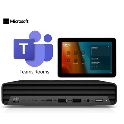 Poly Система конференц-зв'язку Microsoft Teams Rooms Base Kit HP Mini PC_GC8_Cat5e Extender, Intel i7-12700T, 16GB, F256GB, Wi-Fi 6E, BT 5.3, Win11IoT, чорний