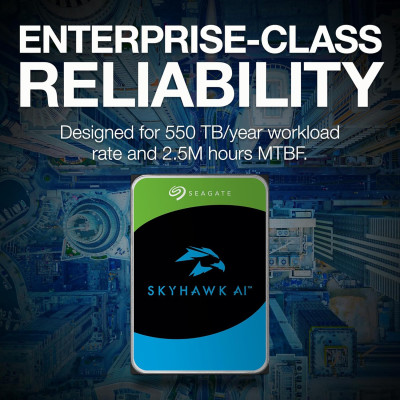 Seagate Жорсткий диск 12TB 3.5" 7200 256MB SATA SkyHawk AI
