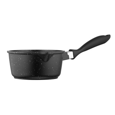 ARDESTO Ківш зі скляною кришкою Gemini Anzio, 1.2л, алюміній, чорний