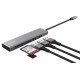 Trust USB-хаб HALYX FAST 3USB+CARD READER USB-C ALUMINIUM