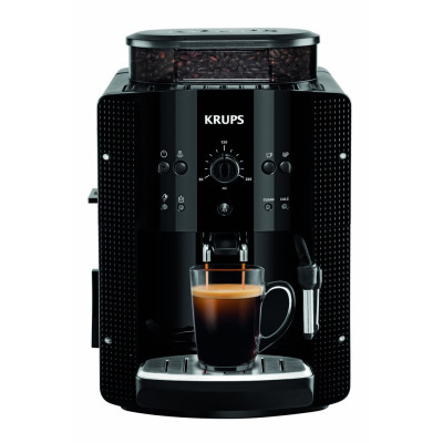 Krups Кавомашина Essential Espresso 1.7л, зерно + мелена, ручний капучинатор, чорний