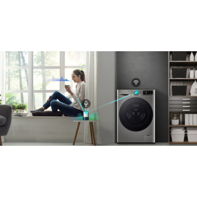 LG Пральна машина фронтальна, 11кг, 1400, A, 57см, дисплей, пара, інвертор, сріблястий LG Пральна машина фронтальна, 11кг, 1400, A, 57см, дисплей, пара, інвертор, сріблястий