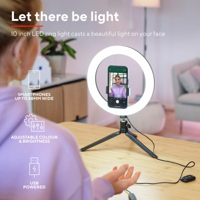 Trust Комплект для стримінгу Maku+ 2-in-1 Streaming Kit, зелений фон та кільцева лампа Trust Комплект для стримінгу Maku+ 2-in-1 Streaming Kit, зелений фон та кільцева лампа