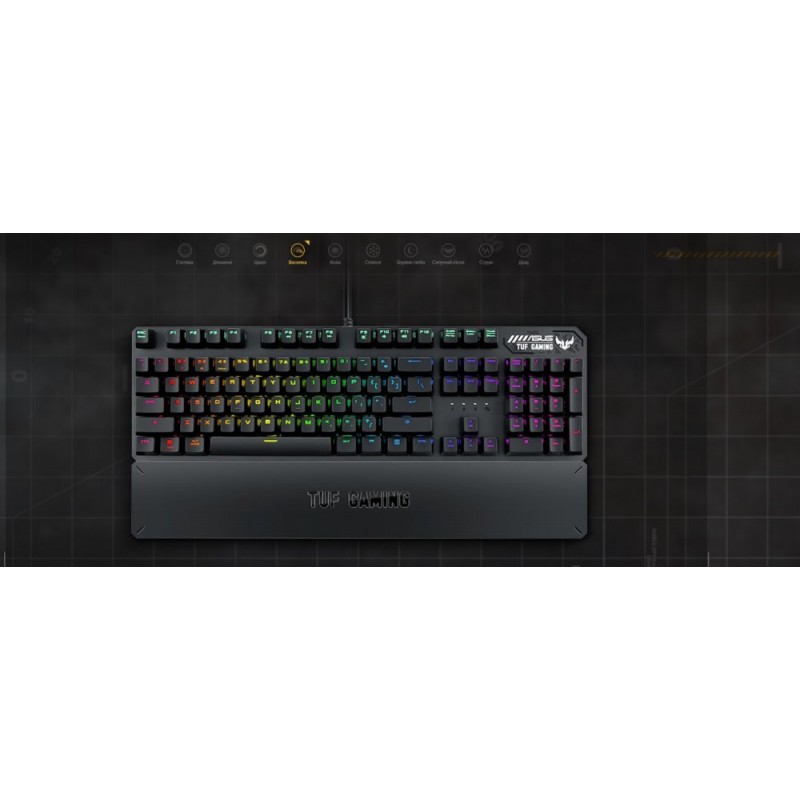 ASUS Клавіатура TUF Gaming K3 RGB 104key Kailh RD USB UA Black