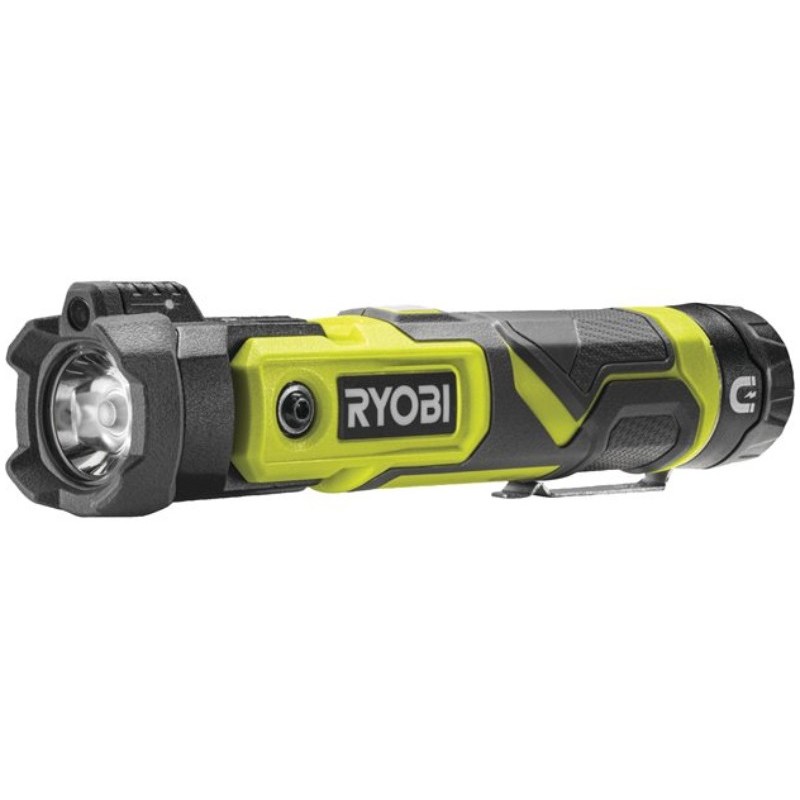 Ryobi Ліхтар RLP4-120G, 4В USB Lithium, акб 1х2Аг, поворотна голівка, магніт