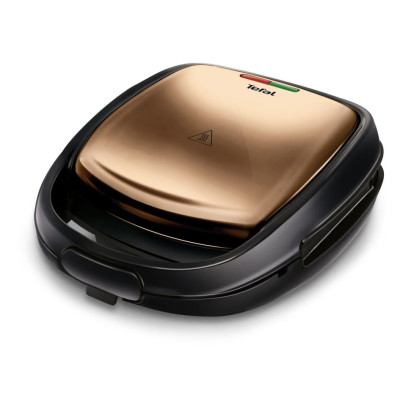 Tefal Мультимейкер Coppertinto 700Вт, тефлон, 2 пластини, корпус-метал, чорно-бронзовий