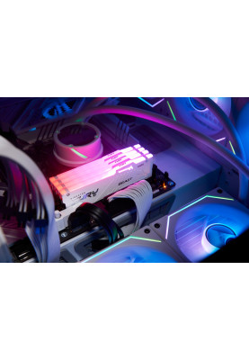 Kingston Пам'ять ПК DDR5 16GB 5600 FURY Beast RGB EXPO Білий