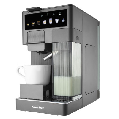 CATLER Кавоварка Catler капсульна Renzo 1.6л, капсули, мелена кофе, сенсорне керування, автоматичний капучинатор, сірий