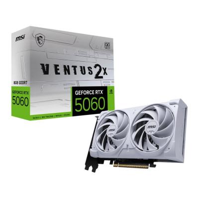 MSI Відеокарта GeForce RTX 5060 8GB GDDR7 VENTUS 2X OC WHITE