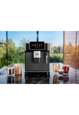 Beko Кавомашина Beko 2.0л, зерно, ручний капучинатор, авторецептів - 5, чорний