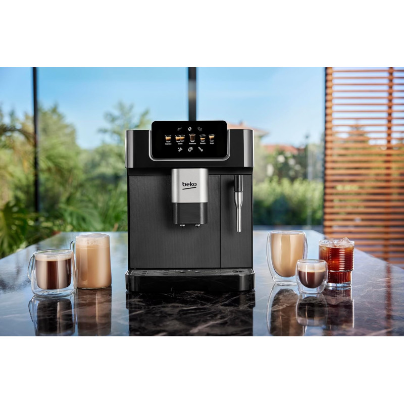 Beko Кавомашина Beko 2.0л, зерно, ручний капучинатор, авторецептів - 5, чорний