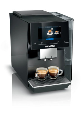 Siemens Кавомашина, 2.4л, зерно+мелена, автомат.капуч, LED-дисплей, авторецептів -19, чорний