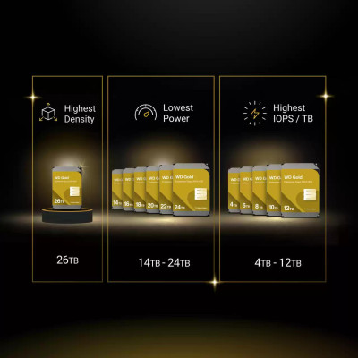 WD Жорсткий диск WD 24TB 3.5" 7200 512MB SATA Gold