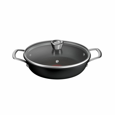 Tefal Сотейник Tefal Excellence+, з кришкою, 24см, алюміній, скло, бакеліт, чорний