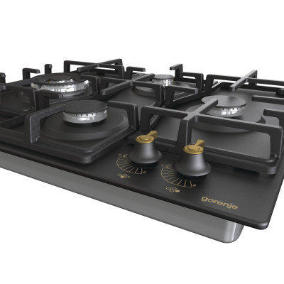 Gorenje Варильна поверхня газова, 60см, чавун, чорний Gorenje Варильна поверхня газова, 60см, чавун, чорний