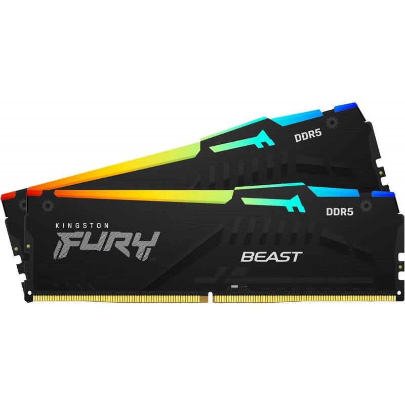 Kingston Пам'ять ПК DDR5 16GB KIT (8GBx2) 6000 FURY Beast RGB