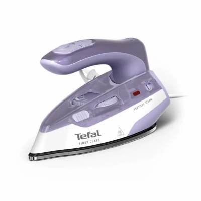 Tefal Утюг Tefal дорожня First Class, 1000Вт, 65мл, паровий удар -45гр, нерж. сталь, біло-фіолетовий