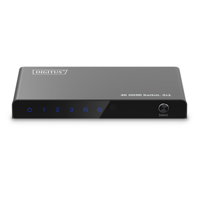 Digitus Відеокомутатор UHD HDMI (INx3 - OUTx1), 4K Digitus Відеокомутатор UHD HDMI (INx3 - OUTx1), 4K
