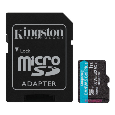 Kingston Карта пам'яті microSD 1TB C10 UHS-I U3 A2 R170/W90MB/s + SD