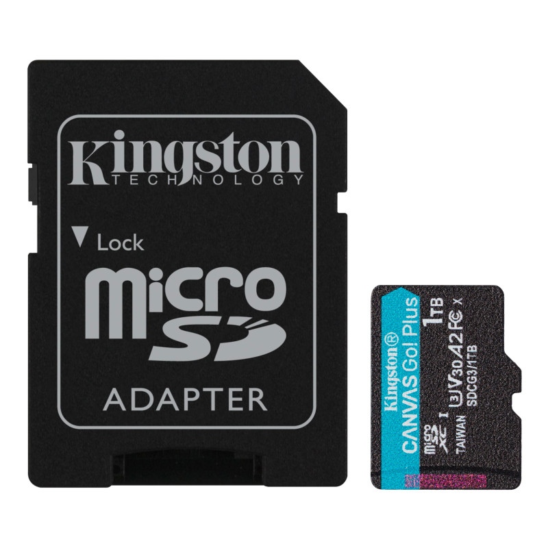 Kingston Карта пам'яті microSD 1TB C10 UHS-I U3 A2 R170/W90MB/s + SD