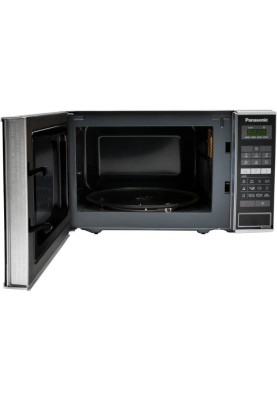 Panasonic Мікрохвильова піч, 20л, 800Вт, дисплей, відкр.кнопкою, нерж