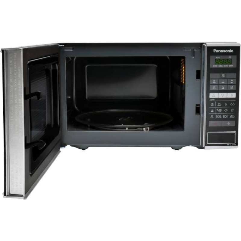 Panasonic Мікрохвильова піч, 20л, 800Вт, дисплей, відкр.кнопкою, нерж