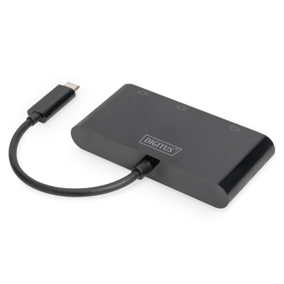Digitus Адаптер USB-C - HDMI+DP+VGA, M/F, 0.11 m