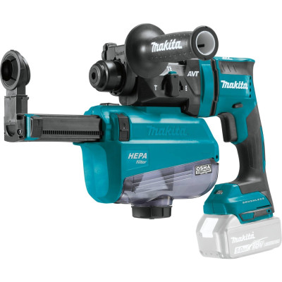 Makita Перфоратор DHR182ZWJ акумуляторний, SDS-Plus LXT, 18В, сист. вид. пилу DX05, кейс Makpac, 2.7 кг, SOLO