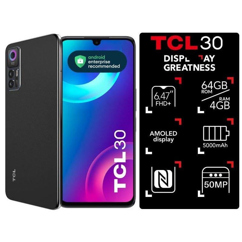 TCL Смартфон 30 (T676H) 4/64GB 2SIM Tech Black