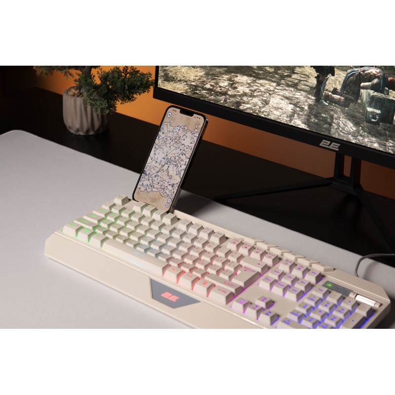 2E Gaming Клавіатура KG315 RGB USB White Ukr