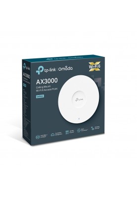 TP-Link Точка доступу EAP650 AX3000, 1xGE LAN, PoE, Passive PoE