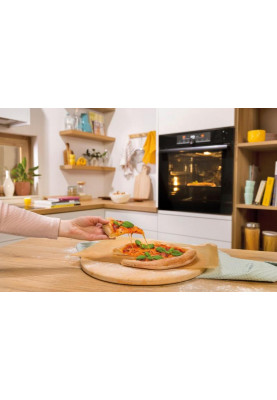 Gorenje Духова шафа електрична, 77л, A+, TouchFree, пара, дисплей, Wi-Fi керування, піроліз, готув. на різн рівнях, нерж
