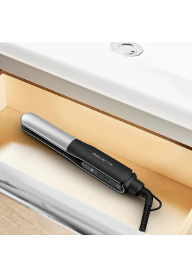 Rowenta Випрямляч Thermostyle, темп.режимів-5, 150-230С, дисплей, іонізація, кераміка, титан, чорно-сірий