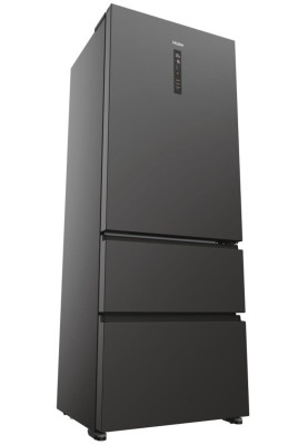 Haier Холодильник Haier багатодверний, 190.5x70х64.8, холод.відд.-354л, мороз.відд.-174л, 3дв., А+, NF, інв., дисплей, зона нульова, чорний