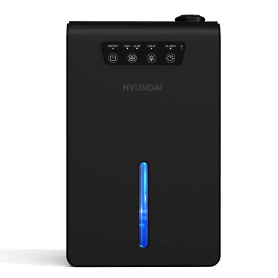 Hyundai Осушувач повітря безкомпресорний HDSH002UA 1л.в сутки, 25м.кв, 70Вт, фуккція зволоження, ел.кер-ня, таймер, авто вимк., чорний