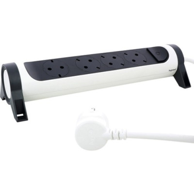Legrand Подовжувач преміум, поворотний, 4хSchuko, 16А, 3м, білий/чорний Legrand Подовжувач преміум, поворотний, 4хSchuko, 16А, 3м, білий/чорний