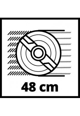 Einhell Газонокосарка акум GE-CM 36/48 Li M - Solo, 36В, PXC, 48 см, 30-75 мм, без травозбірника, мульчування, 16.9 кг (без АКБ і ЗП)
