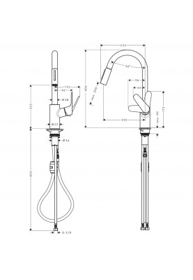 Hansgrohe Набір для кухні, гранітна мийка S520-F480 + зміш. Focus M41, дозатор A41, чорний графіт-чорний матовий